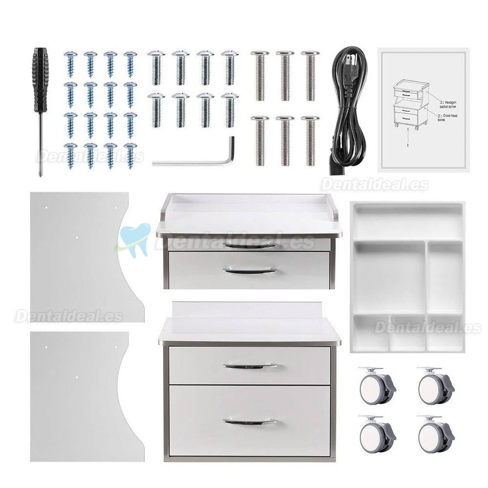 Dentech G15 Carro Dental para Instrumental con 3 Cajones